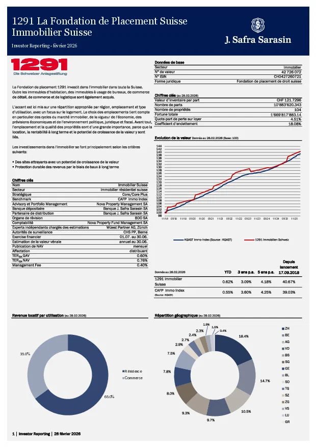 Factsheet au 28. Février 2026